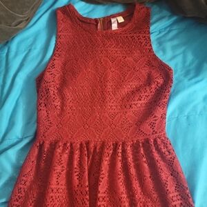 Alya red floral dress